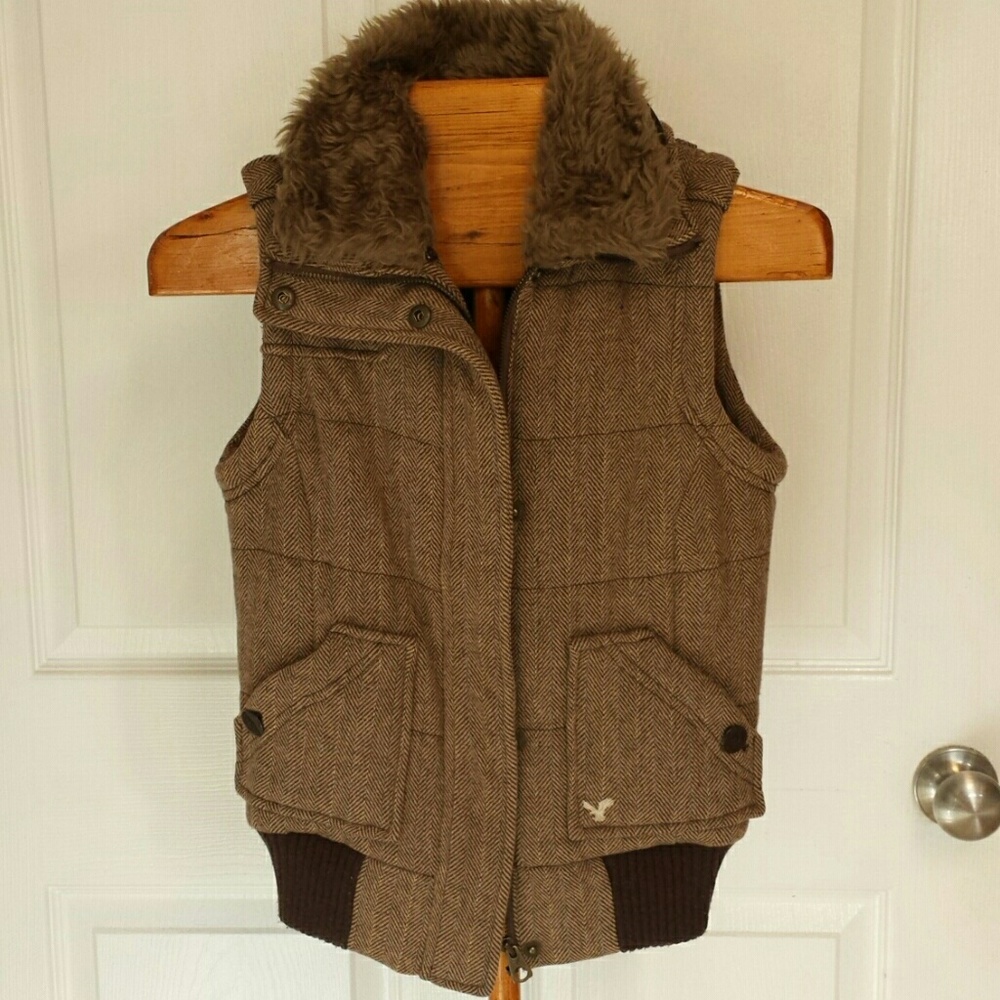 Brown Tweed  American Eagle Vest