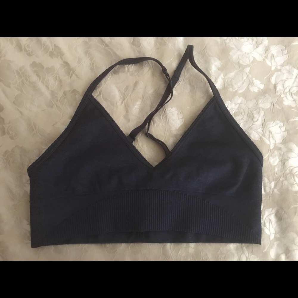 Charcoal gray sports bra