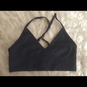 Charcoal gray sports bra
