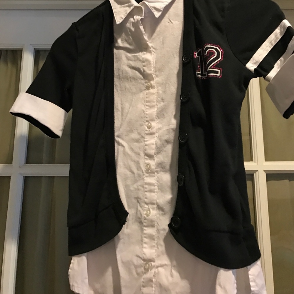 Beautees girls M one piece 3/4 sleeved shirt
