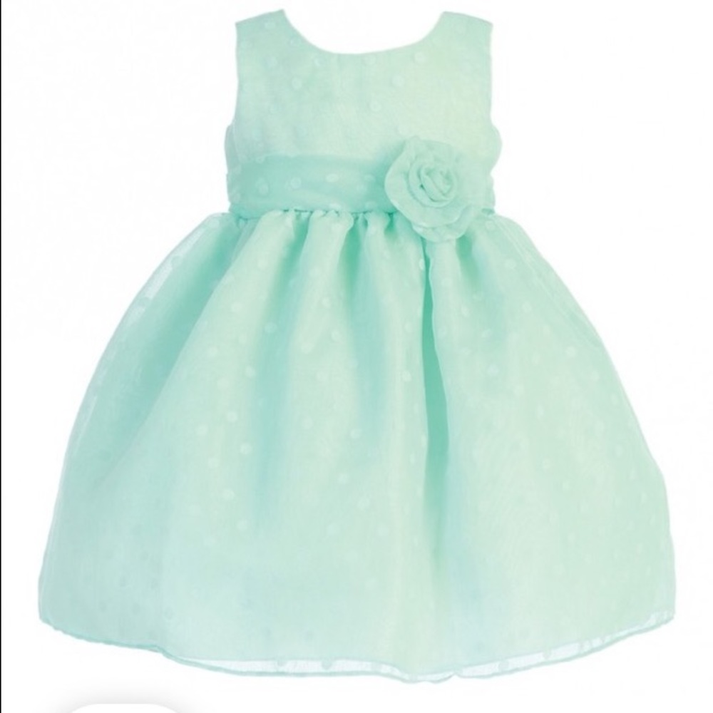 ISO Lito Mint Green Dot Burnout Dress 2T