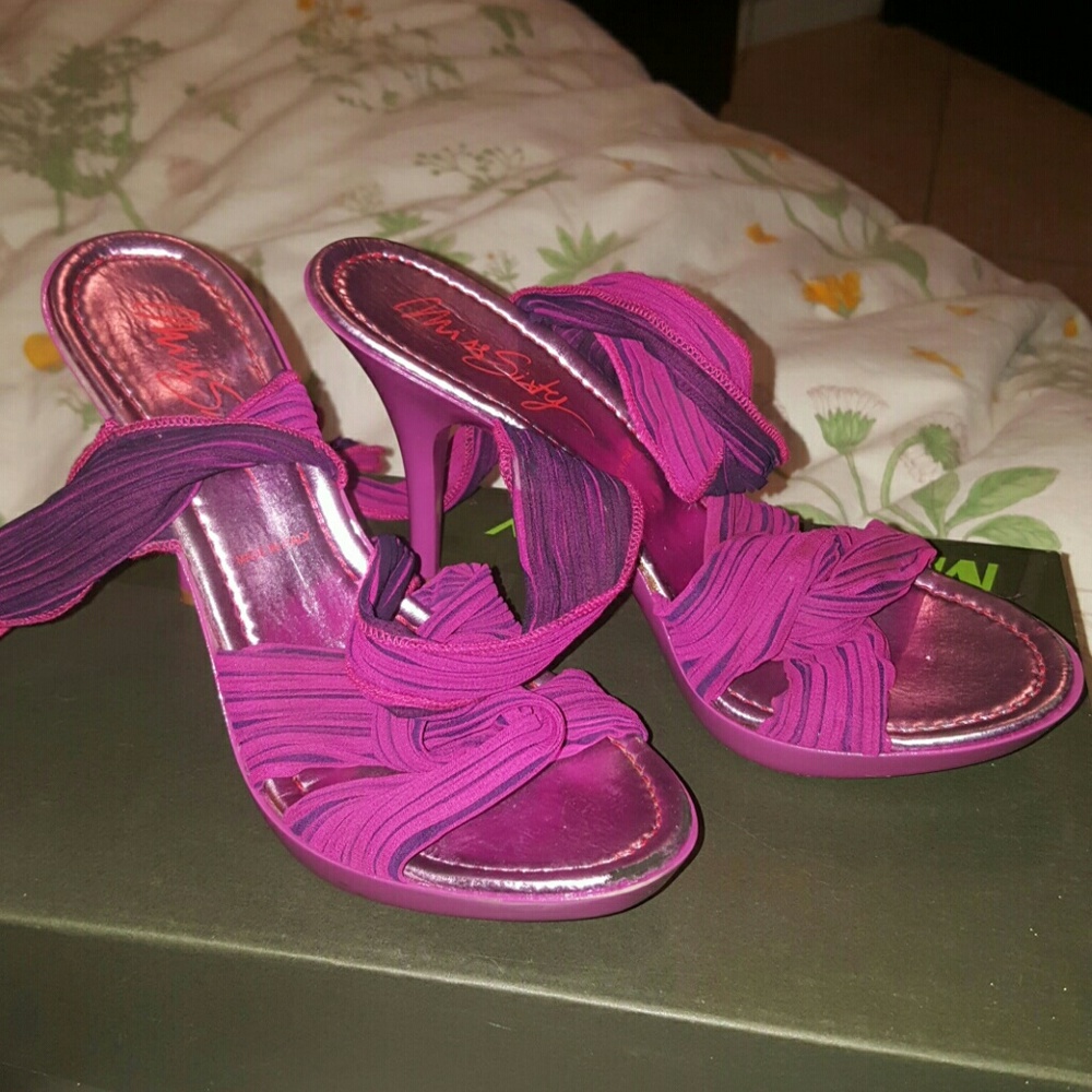 Miss Sixty Tie up heels, fuscia and so much fun