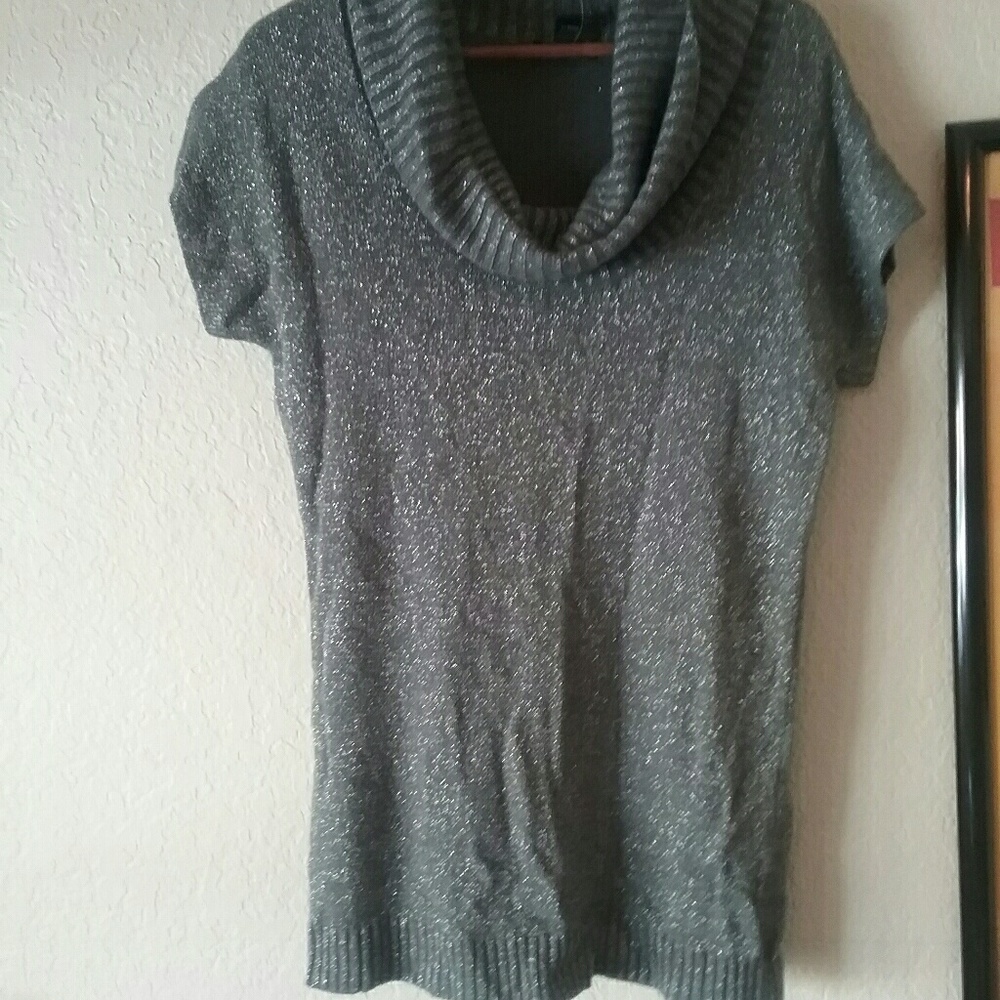 Sparkly grey Cowl neck sweater
