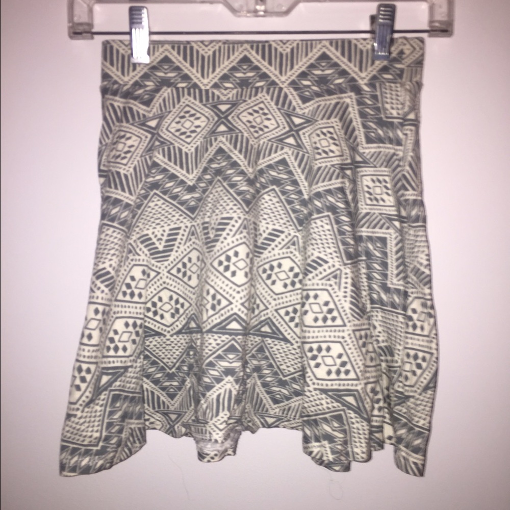 Blue and white patterned la hearts skirt