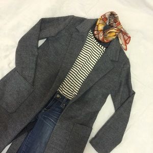 Forever 21 gray longline overcoat S