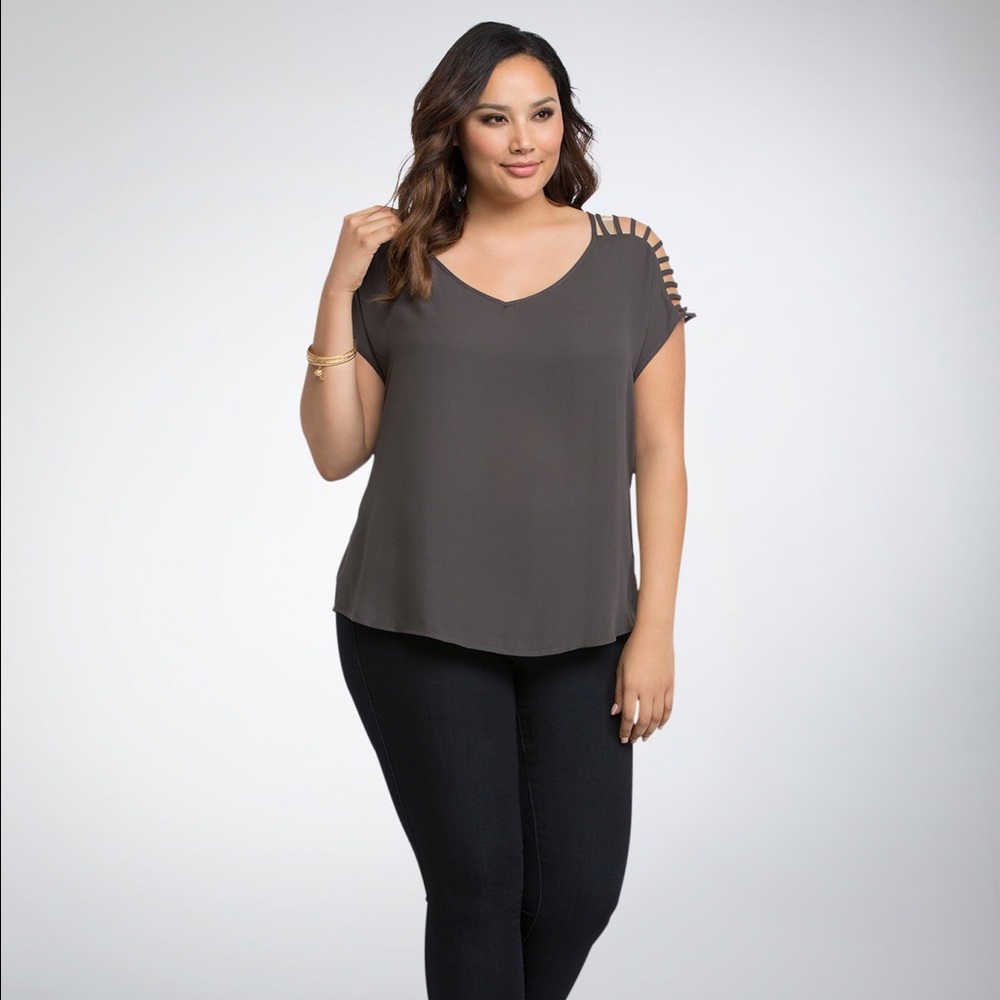 Torrid gray blouse