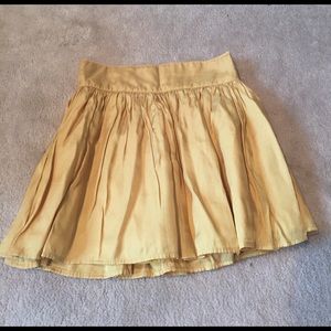 Yellow mini skirt