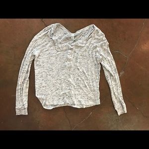 Halfway buttoned down shirt