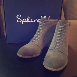 Splendid Orella Olive Suede Ankle Booties