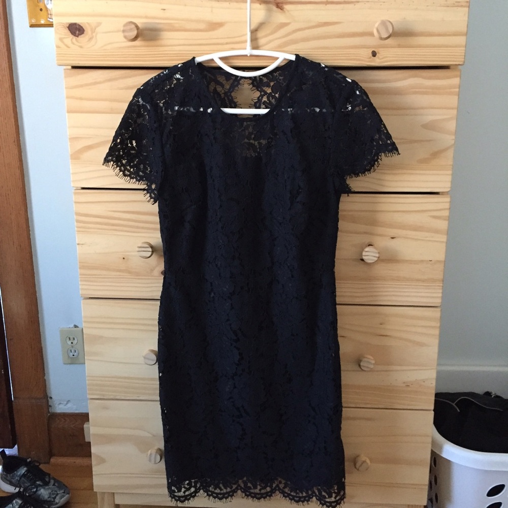 Banana Republic black lace dress
