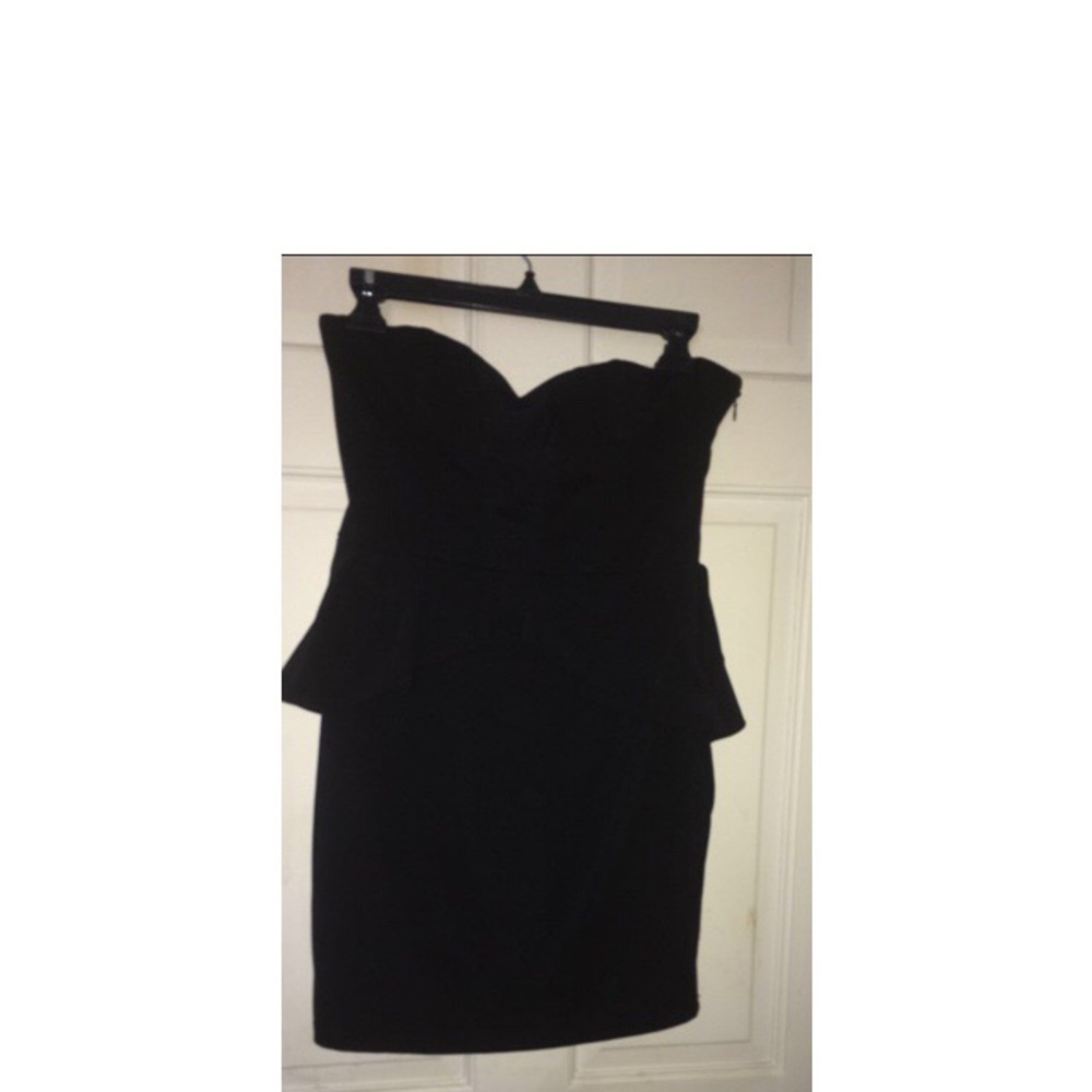 Strapless little black dress