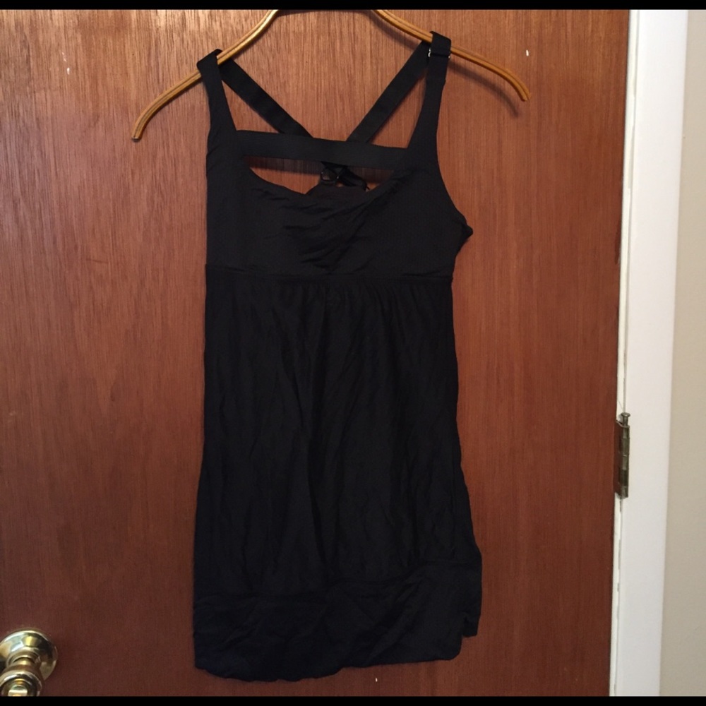 New Black Athletic Shirt w Bra