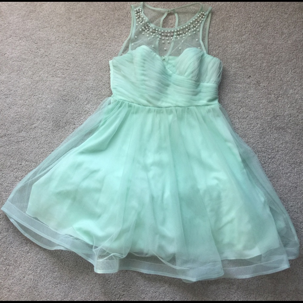 Mint Green Homecoming Dress