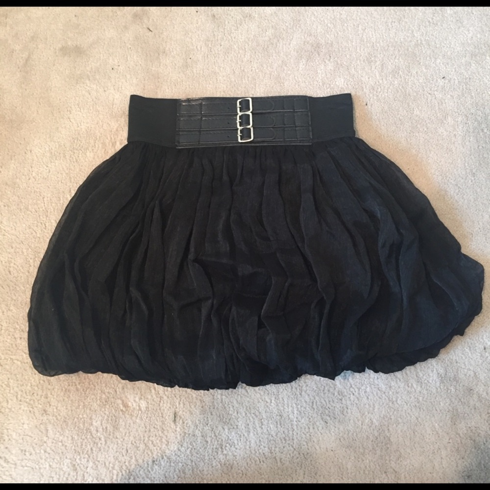 Black mini skirt