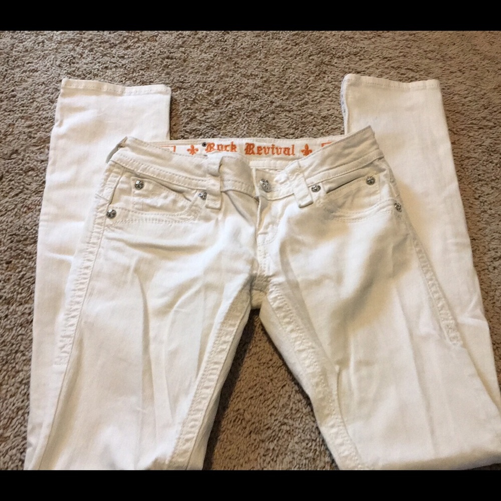 Rock Revival 26 x 33 long Heather Straight white