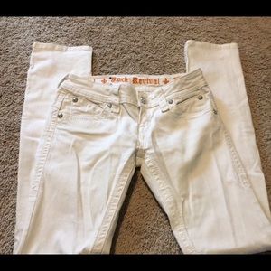 Rock Revival 26 x 33 long Heather Straight white