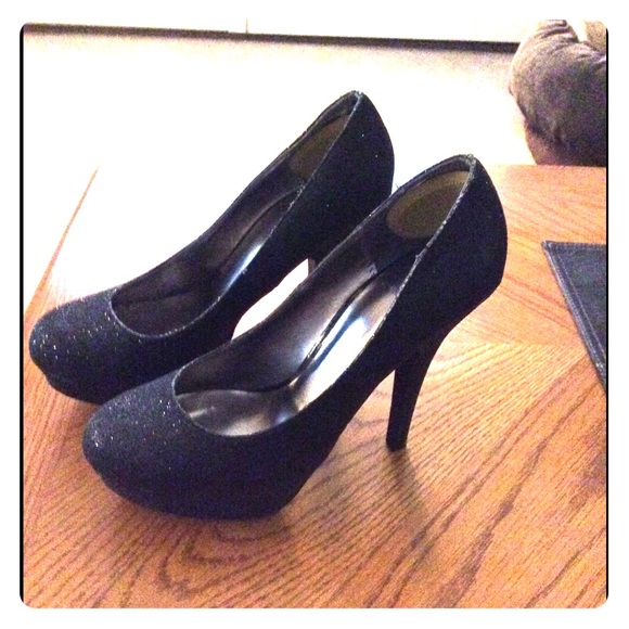 S M New York Glitter Shoes sz 7 1/2 - Picture 1 of 3