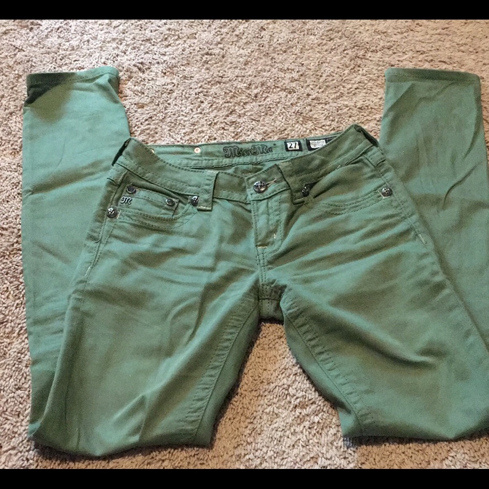 Miss Me 27 x 32 green