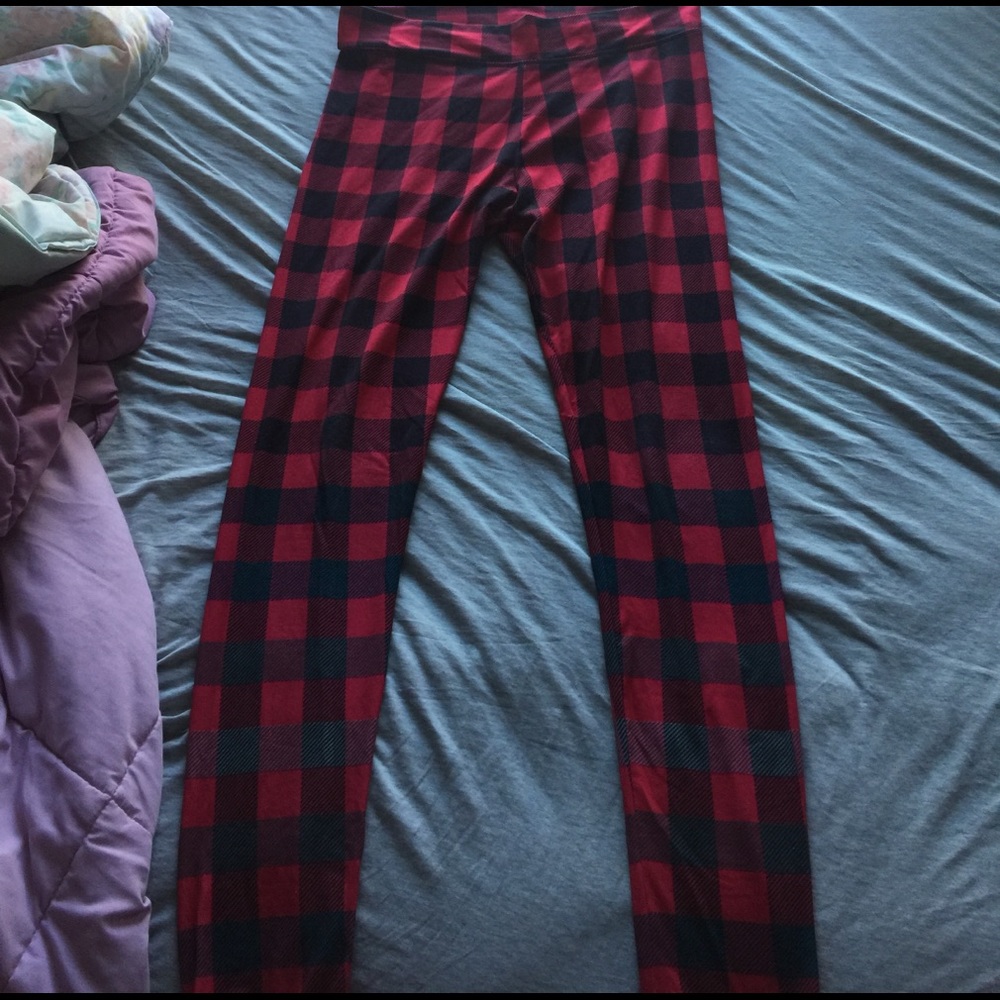 Plaid leggings