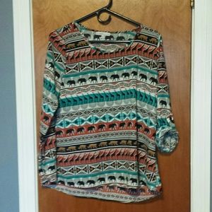 Wild animal print shirt