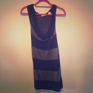 Navy Blue and Gold Tank Top