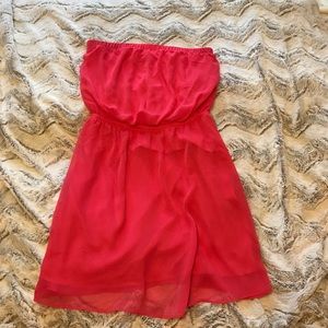 EXPRESS pink strapless dress