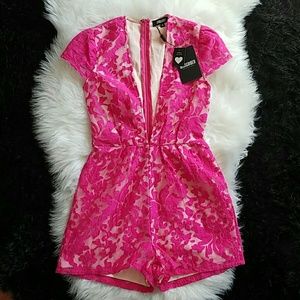 NWT Missguided Deep V Romper