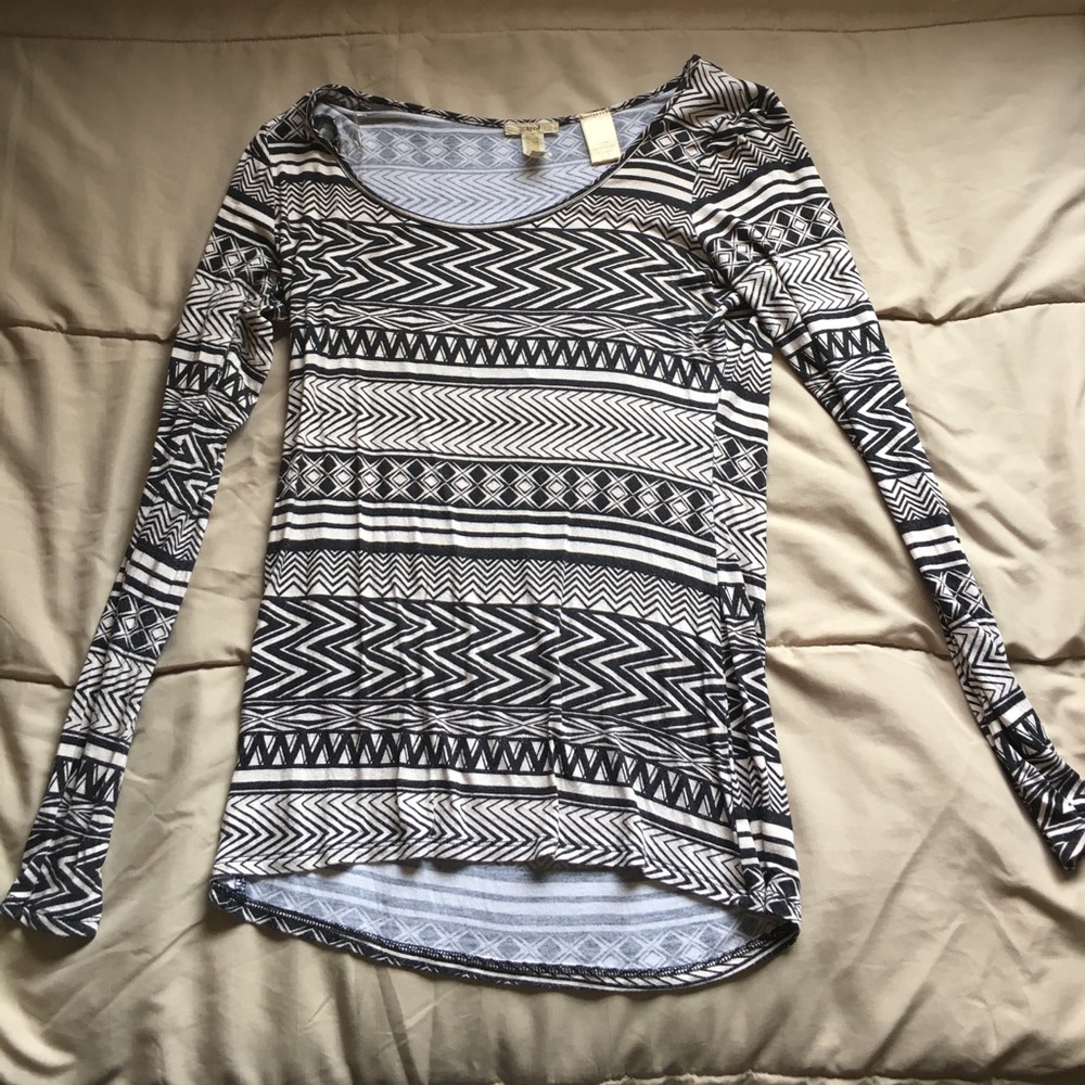 Aztec Print Long Sleeved Shirt