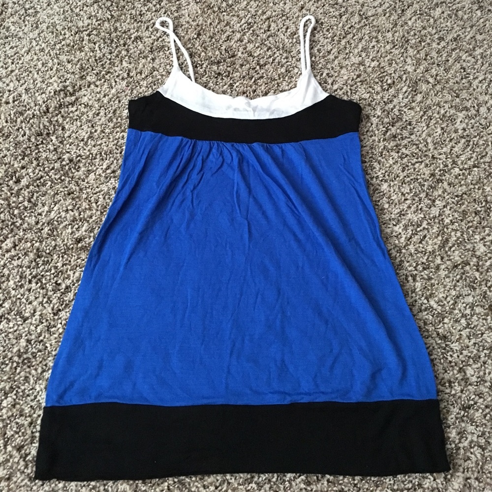 Royal blue & black tank!