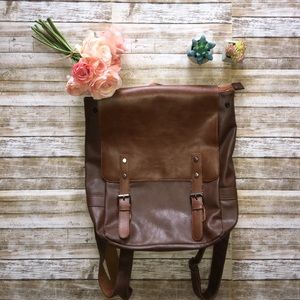 Zebella Leather-like vintage backpack!