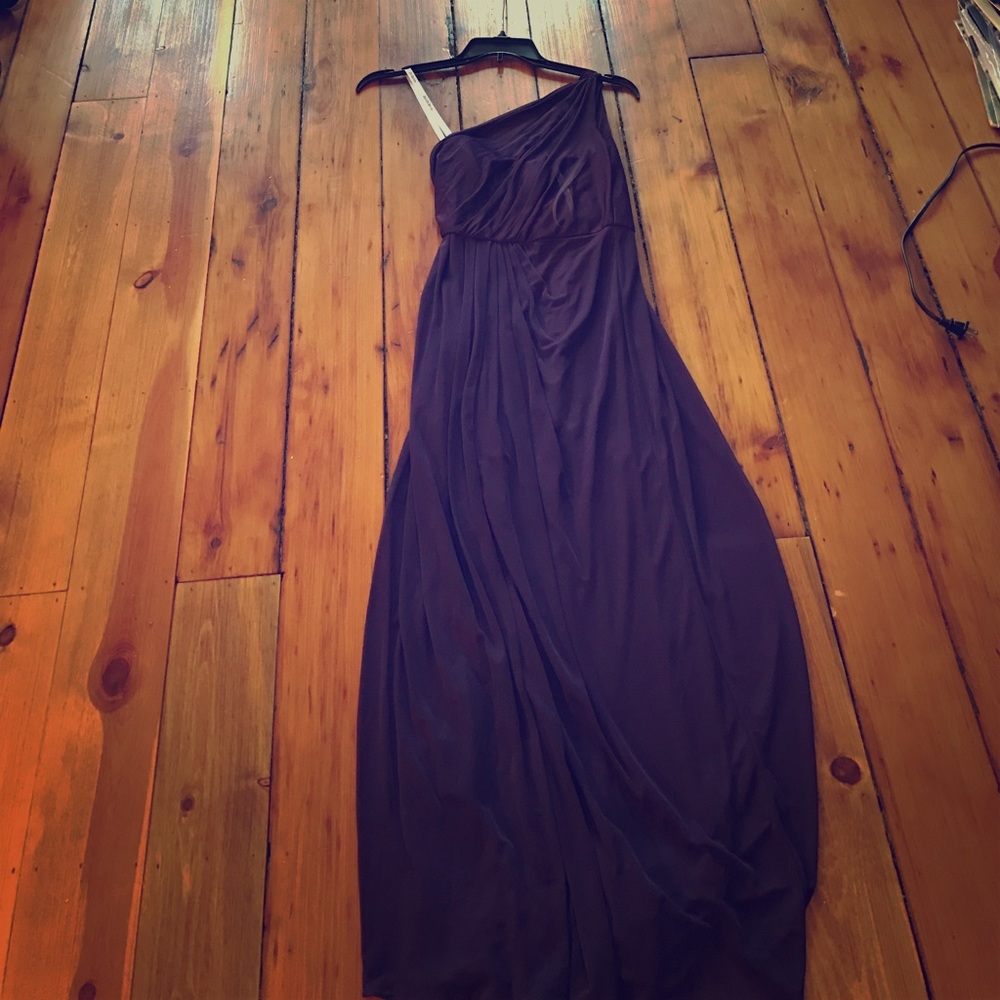 Plum dress- one shoulder