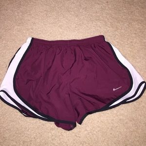 Maroon Nike dri-fit shorts!