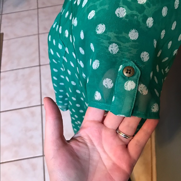 Xhilaration sheer high low blouse - Picture 3 of 4