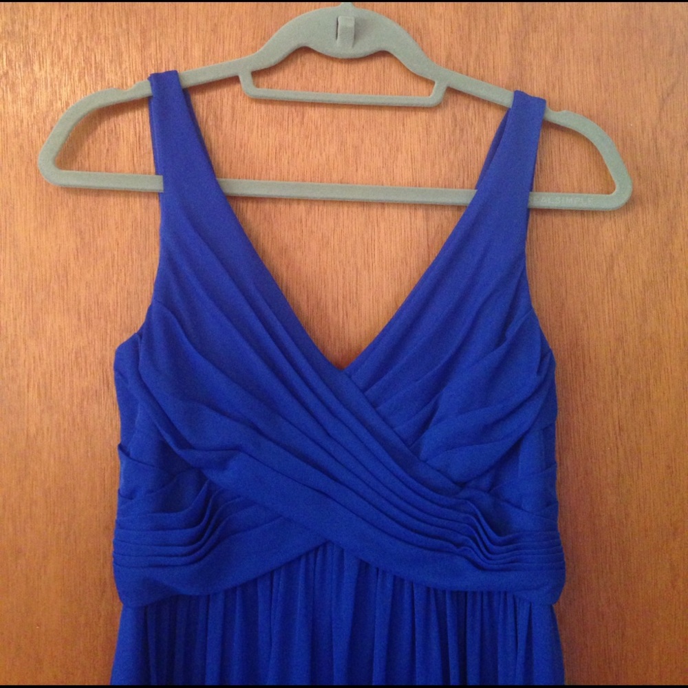 Davids Bridal royal blue dress