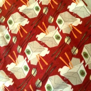lularoe leggins OS NWT chinese takeout theme