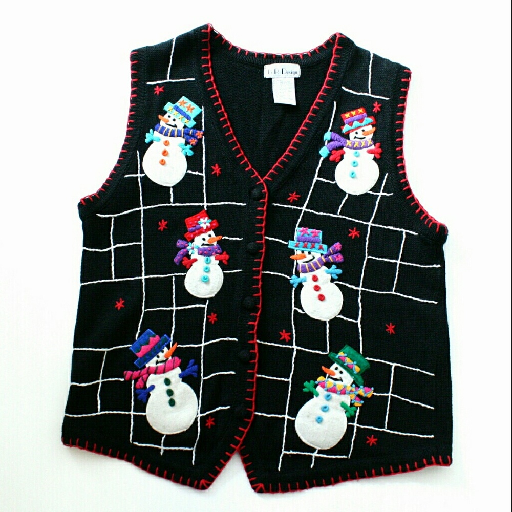 Snowman Sweater Vest (Ugly/Tacky Christmas Party)