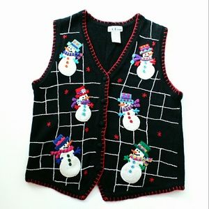 Snowman Sweater Vest (Ugly/Tacky Christmas Party)