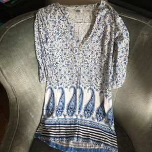 Paisley blue and white handkerchief dress!
