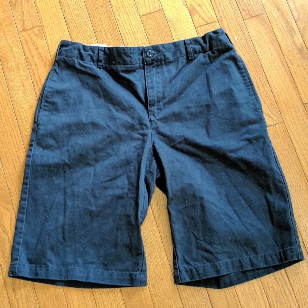 Lands' End Navy Khaki Shorts  Adj. Waist
