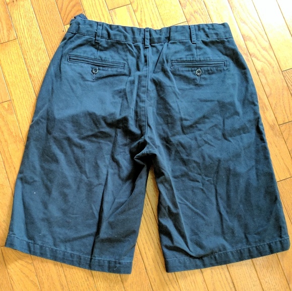 Lands' End Navy Khaki Shorts Adj. Waist - Picture 2 of 4
