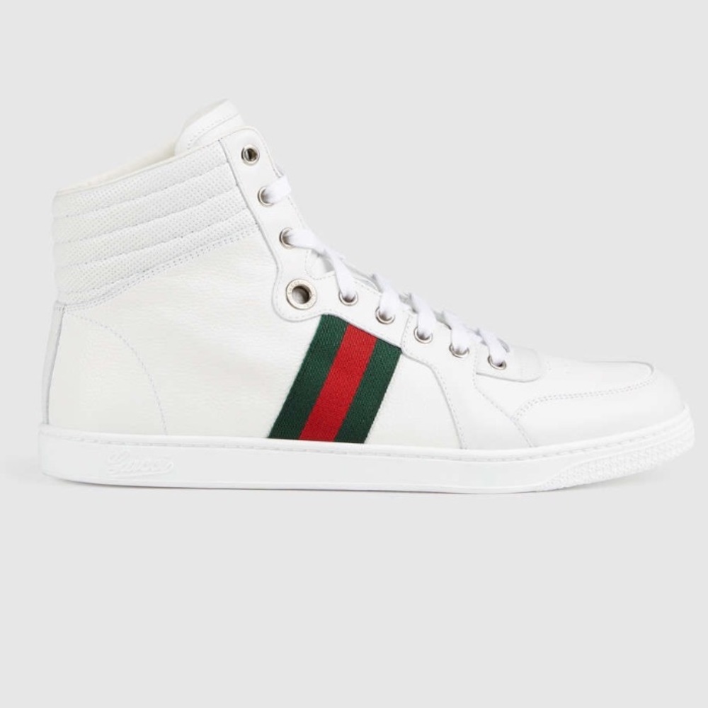 Gucci leather white high tops