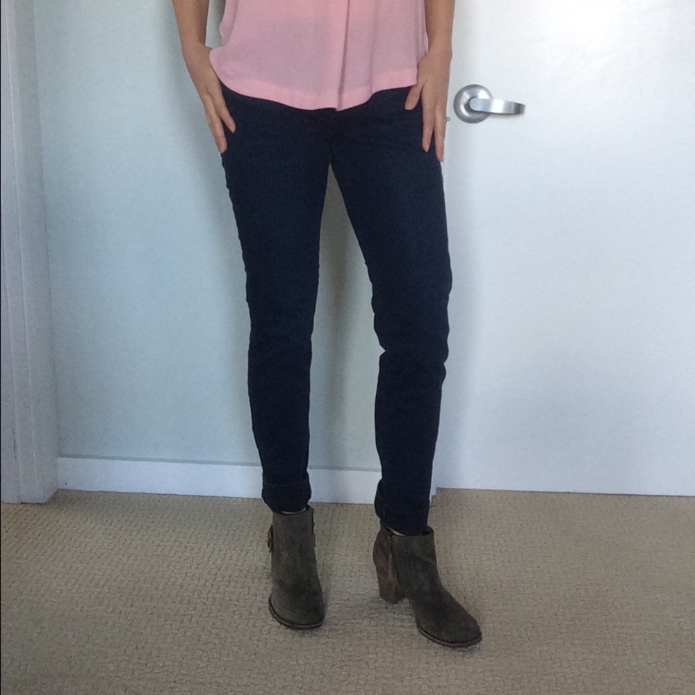 Dark denim skinny jeans