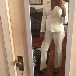 BCBG ALL WHITE SUIT && TUMI bag bundle