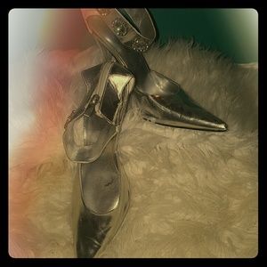 Metallic with Rhine Stones 3 inch Heels