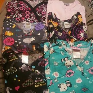 Scrub tops size medium