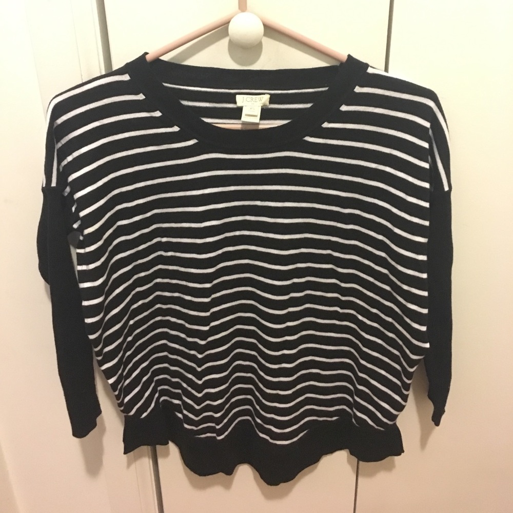 Black and white stripes JCrew sweater