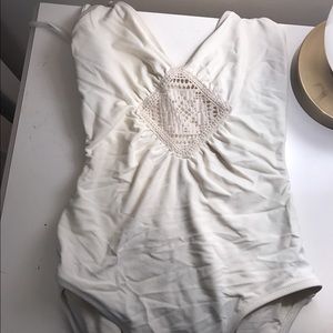 Aerie whole piece bathing suit in white