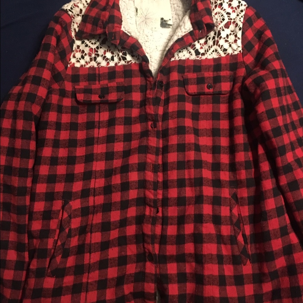 Plaid warm jacket