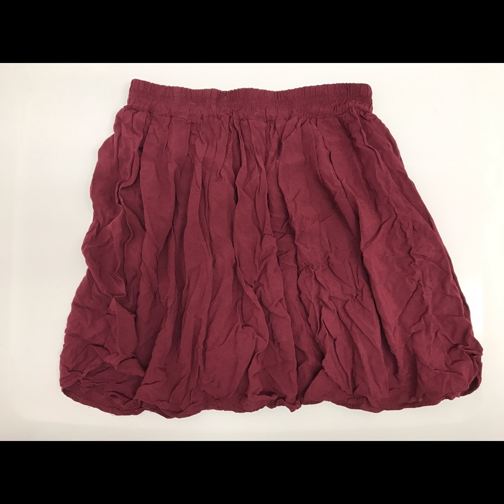 Brandy Melville Burgundy Maroon Skater Skirt - Picture 2 of 7