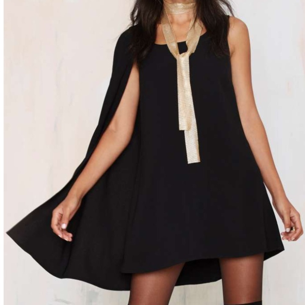 Nasty Gal Assymetrical Cape Dress